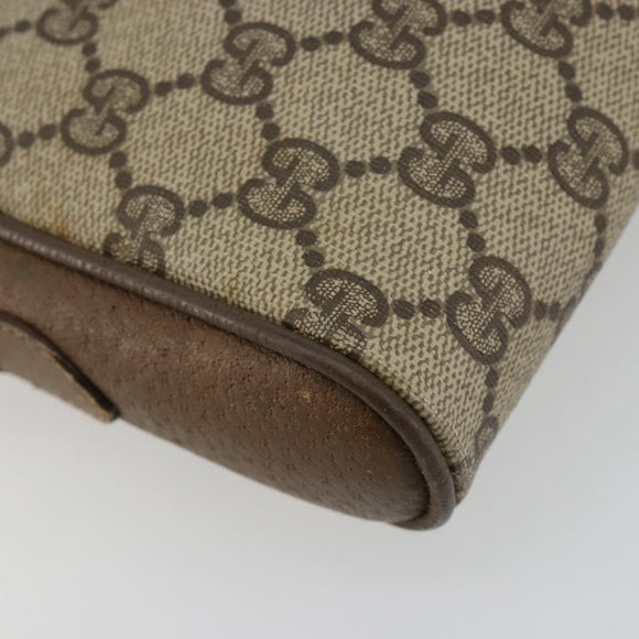 GUCCI GG Supreme Web Sherry Line Shoulder Bag PVC Beige 116 02 055 Auth 183329