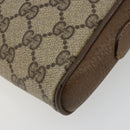 GUCCI GG Supreme Web Sherry Line Shoulder Bag PVC Beige 116 02 055 Auth 183329-12