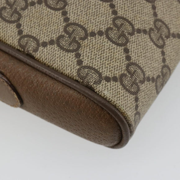 GUCCI GG Supreme Web Sherry Line Shoulder Bag PVC Beige 116 02 055 Auth 183329