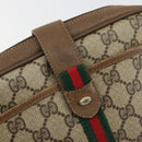 GUCCI GG Supreme Web Sherry Line Shoulder Bag PVC Beige 116 02 055 Auth 183329-15