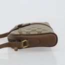 GUCCI GG Supreme Web Sherry Line Shoulder Bag PVC Beige 116 02 055 Auth 183329-5