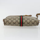 GUCCI GG Supreme Web Sherry Line Shoulder Bag PVC Beige 116 02 055 Auth 183329-9