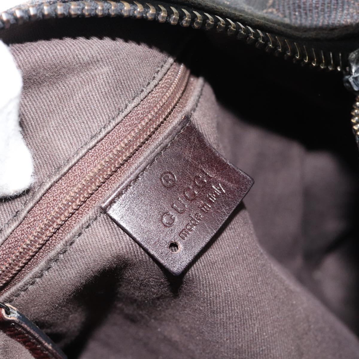GUCCI GG Canvas Hand Bag Dark Brown 101333 Auth 183331 | Brand