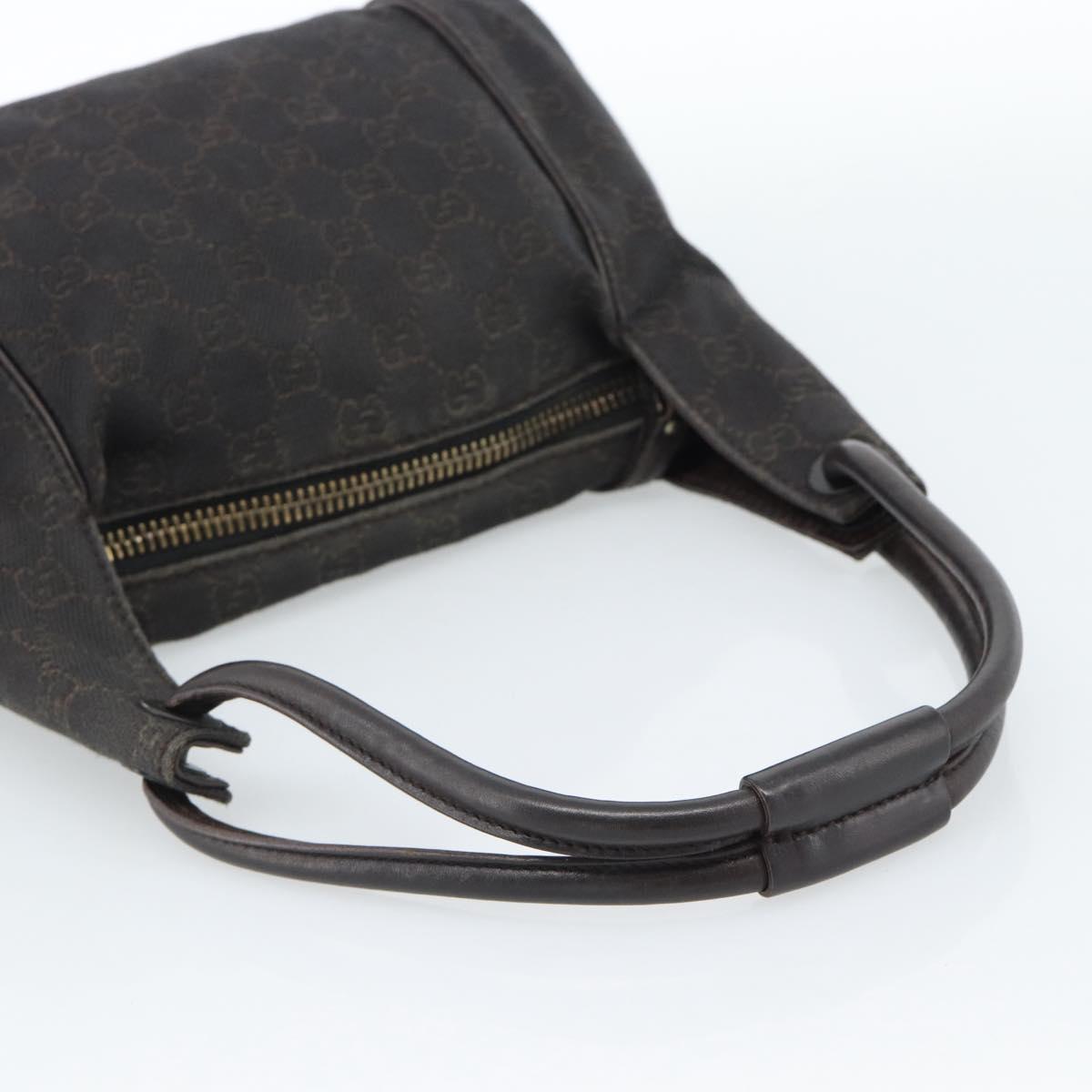 GUCCI GG Canvas Hand Bag Dark Brown 101333 Auth 183331 | Brand