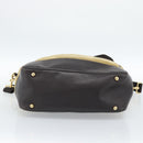 LOEWE Anagram Handtas Suède 2way Beige Goud Auth 183333-5