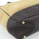LOEWE Anagram Handtas Suède 2way Beige Goud Auth 183333-18