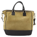 LOEWE Anagram Handtas Suède 2way Beige Goud Auth 183333-2
