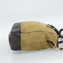 LOEWE Anagram Handtas Suède 2way Beige Goud Auth 183333-4