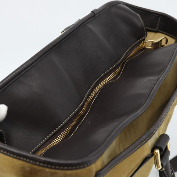 LOEWE Anagram Handtas Suède 2way Beige Goud Auth 183333
