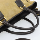LOEWE Anagram Handtas Suède 2way Beige Goud Auth 183333-7