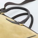 LOEWE Anagram Handtas Suède 2way Beige Goud Auth 183333-14