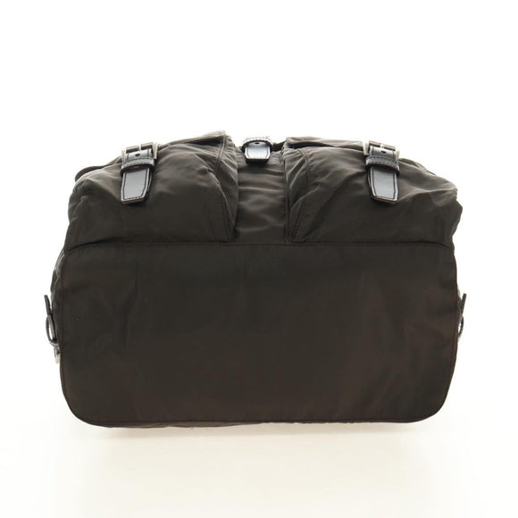 PRADA Backpack Nylon Khaki Silver Auth 183339V
