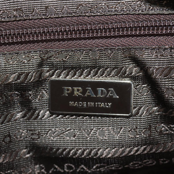 PRADA Backpack Nylon Khaki Silver Auth 183339V