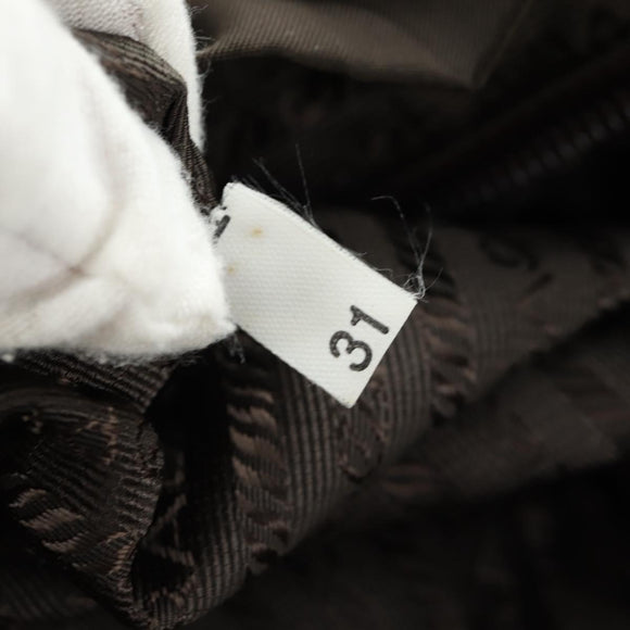 PRADA Backpack Nylon Khaki Silver Auth 183339V