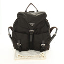 PRADA Backpack Nylon Khaki Silver Auth 183339V-12