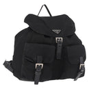PRADA Backpack Nylon Black Silver Auth 183352A-1