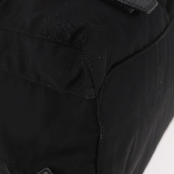 PRADA Backpack Nylon Black Silver Auth 183352A