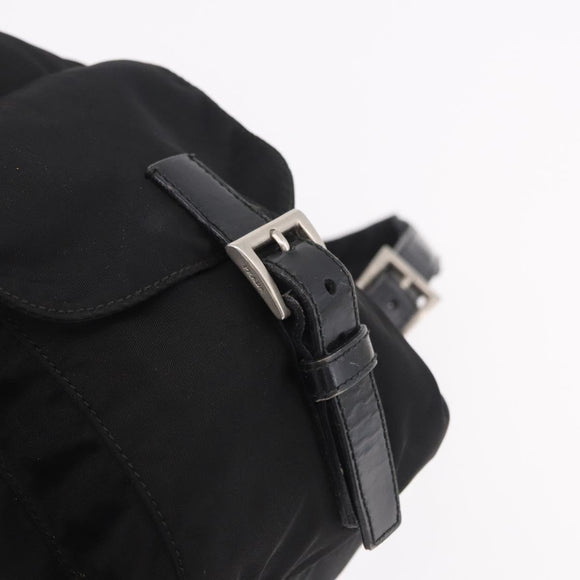 PRADA Backpack Nylon Black Silver Auth 183352A