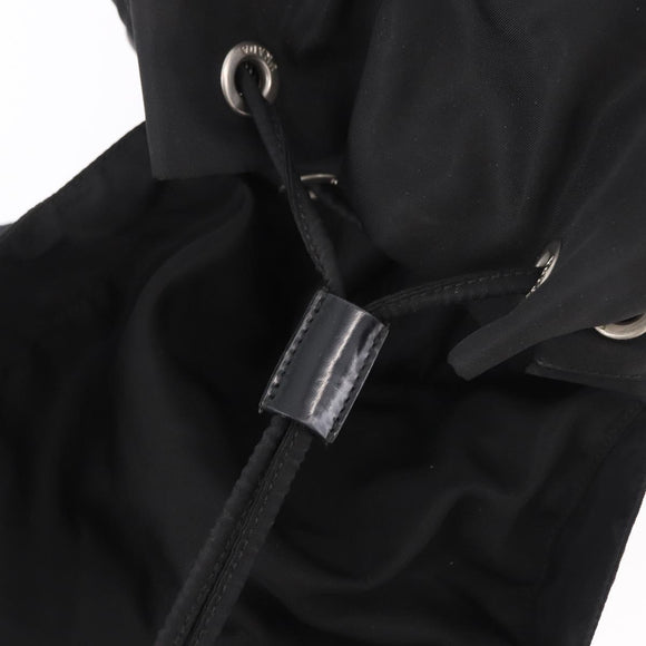 PRADA Backpack Nylon Black Silver Auth 183352A