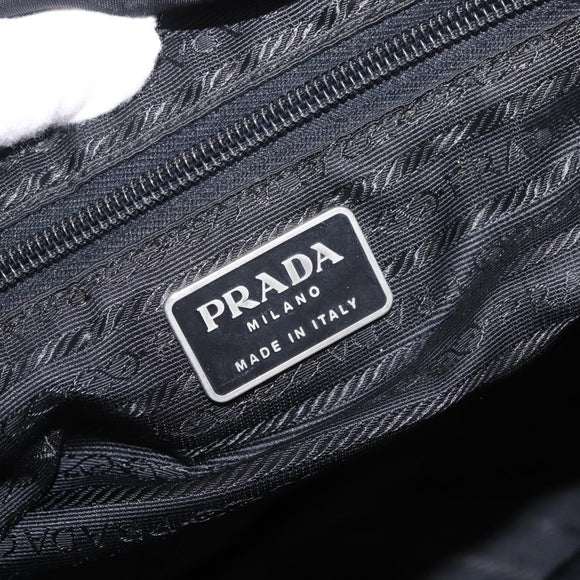 PRADA Backpack Nylon Black Silver Auth 183352A