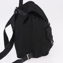 PRADA Backpack Nylon Black Silver Auth 183352A-4