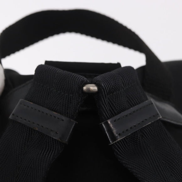 PRADA Backpack Nylon Black Silver Auth 183352A