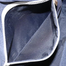 FENDI Zucchino Canvas Hand Bag Navy Silver Auth 183354A-23