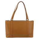 BURBERRY Tote Bag Leather Brown Gold Auth 183355-2