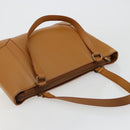 BURBERRY Tote Bag Leather Brown Gold Auth 183355-6
