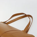 BURBERRY Tote Bag Leather Brown Gold Auth 183355-8