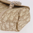 Christian Dior Trotter Canvas Chain Hand Bag PVC Beige Silver Auth 183359A-12