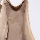 Christian Dior Trotter Canvas Chain Hand Bag PVC Beige Silver Auth 183359A-19