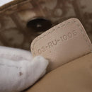 Christian Dior Trotter Canvas Chain Hand Bag PVC Beige Silver Auth 183359A-23