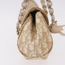 Christian Dior Trotter Canvas Chain Hand Bag PVC Beige Silver Auth 183359A-6