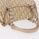 Christian Dior Trotter Canvas Chain Hand Bag PVC Beige Silver Auth 183359A-7
