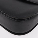 GUCCI Bamboo Hand Bag Leather Black Gold Auth 183361V-11