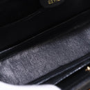 GUCCI Bamboo Hand Bag Leather Black Gold Auth 183361V-17