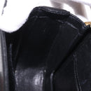GUCCI Bamboo Hand Bag Leather Black Gold Auth 183361V-19