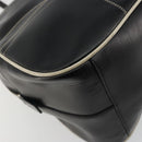 PRADA Hand Bag Leather Black Silver Auth 183362V-17