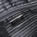 PRADA Hand Bag Leather Black Silver Auth 183362V-19