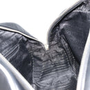 PRADA Hand Bag Leather Black Silver Auth 183362V-20