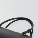 PRADA Hand Bag Leather Black Silver Auth 183362V-8