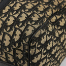 Christian Dior Trotter Canvas Hand Bag Navy Gold Auth 183363-12