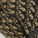 Christian Dior Trotter Canvas Hand Bag Navy Gold Auth 183363-13