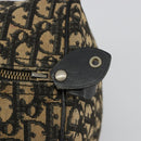 Christian Dior Trotter Canvas Hand Bag Navy Gold Auth 183363-14