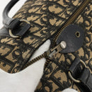 Christian Dior Trotter Canvas Hand Bag Navy Gold Auth 183363-15