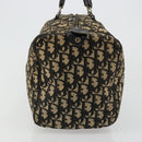 Christian Dior Trotter Canvas Hand Bag Navy Gold Auth 183363-4