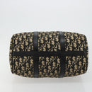 Christian Dior Trotter Canvas Hand Bag Navy Gold Auth 183363-9