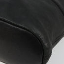 GIVENCHY Hand Bag Leather 2way Black Gold Auth 183364-10