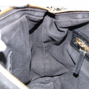 GIVENCHY Hand Bag Leather 2way Black Gold Auth 183364-21